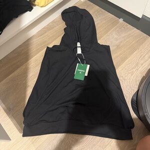 HALARA Black Sleeveless Hoodie